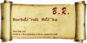 Borbándi Réka névjegykártya